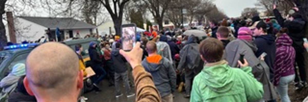 Anti-ICE protest in Vermont.