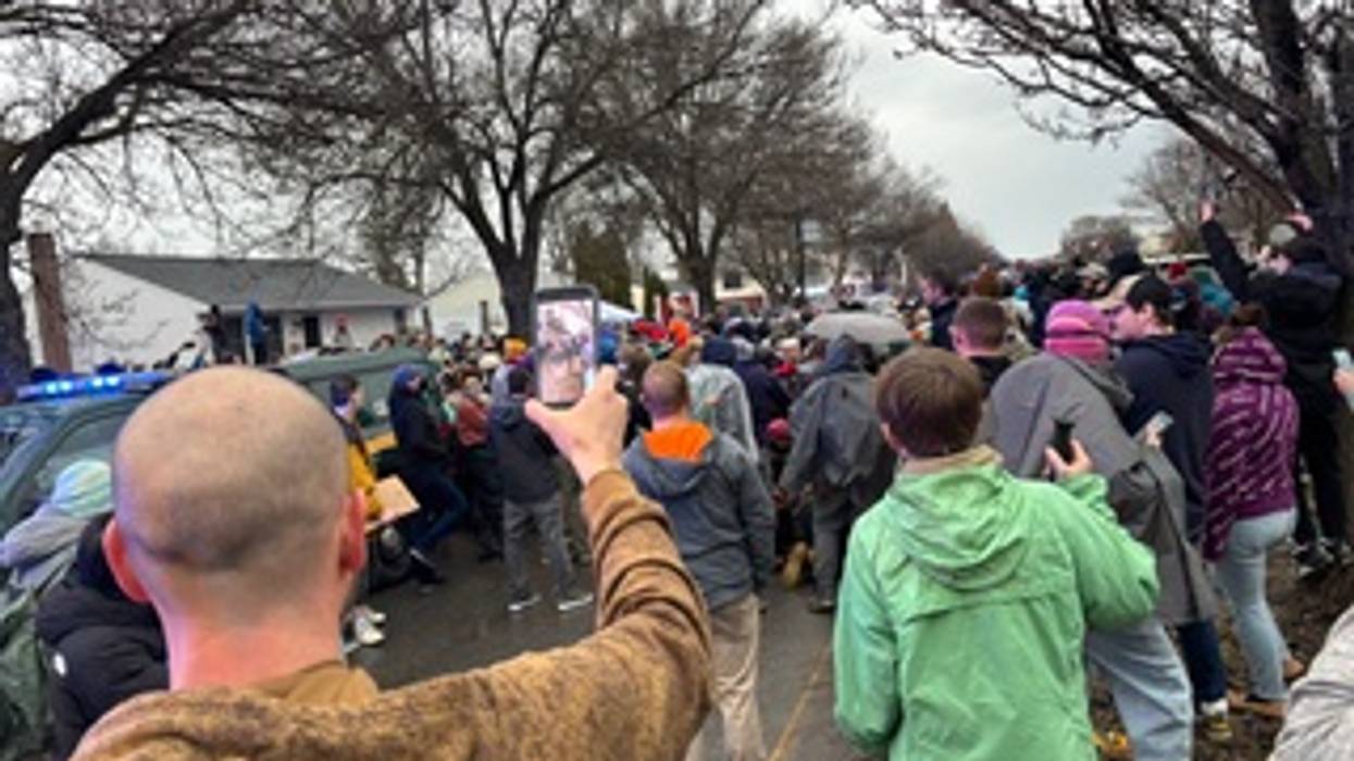 Anti-ICE protest in Vermont.