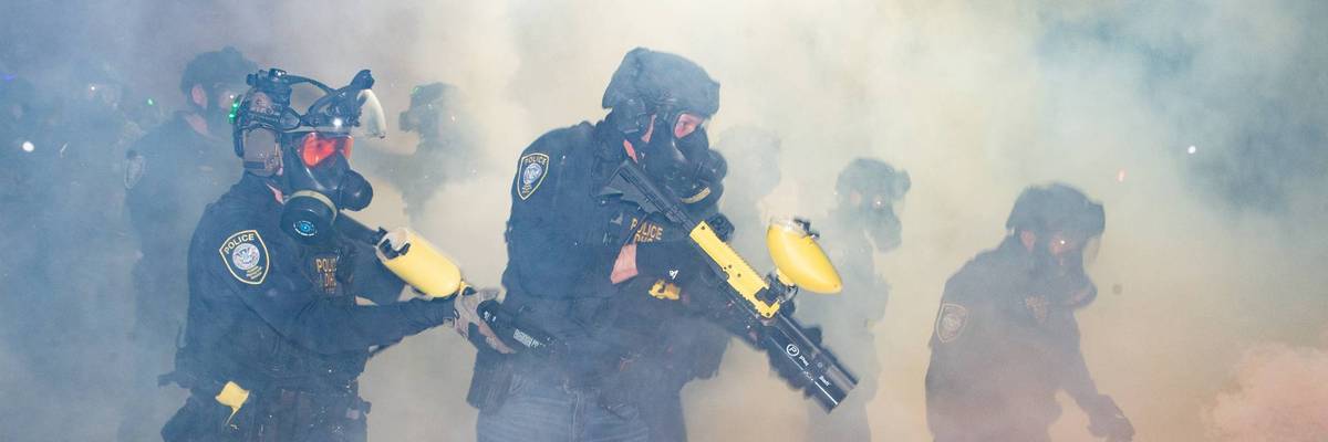 Anti-ICE protest outside Portland City Hall