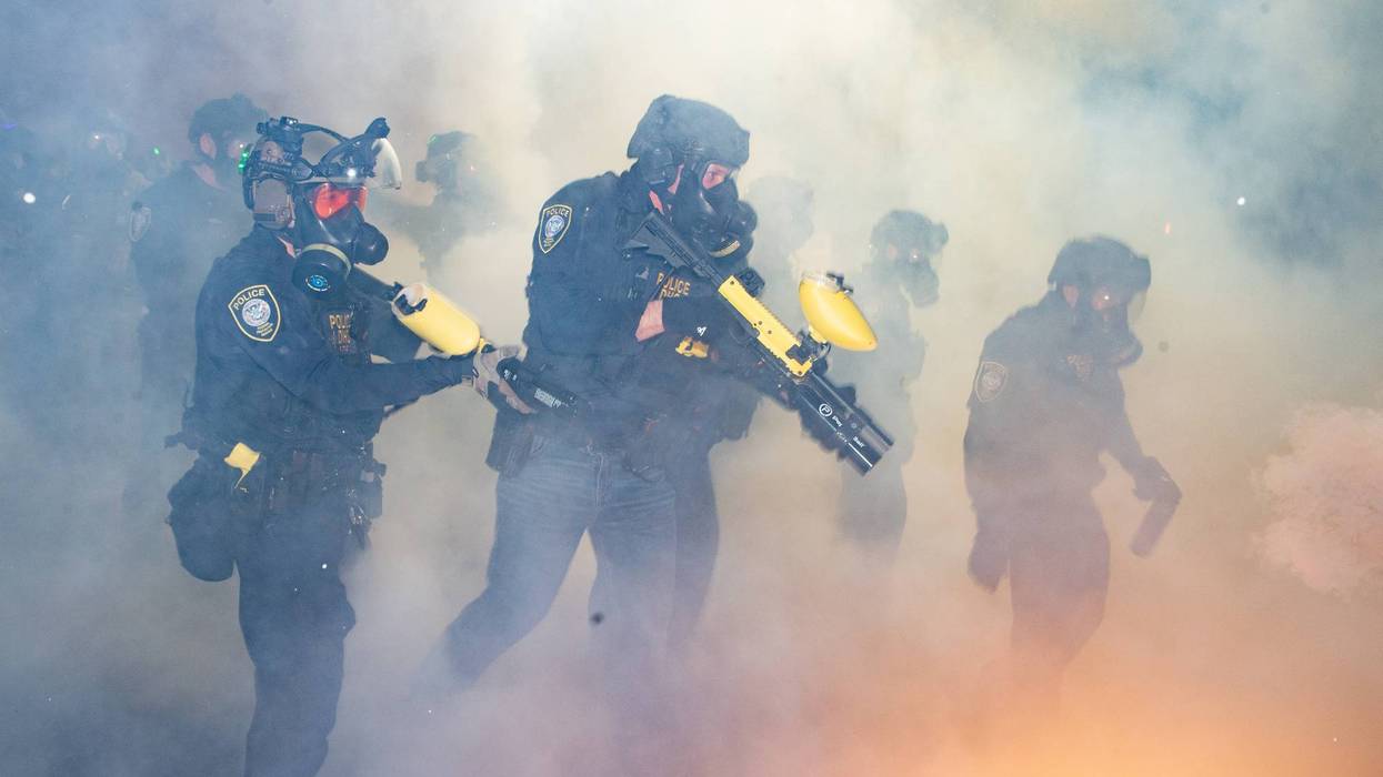 Anti-ICE protest outside Portland City Hall