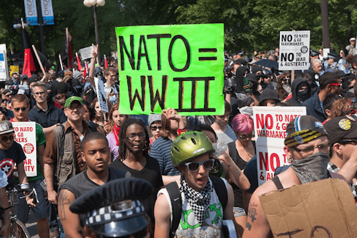 Anti-NATO protest.
