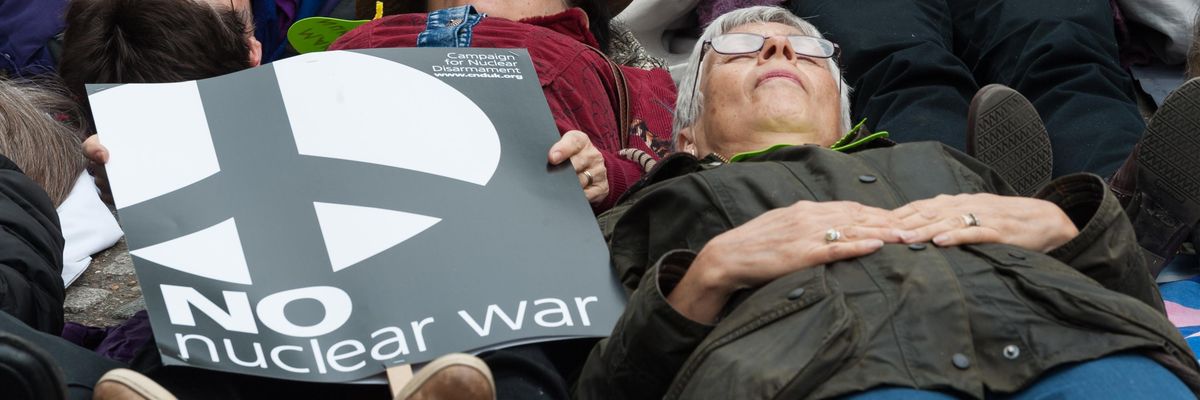 Anti-nuclear war die-in protest