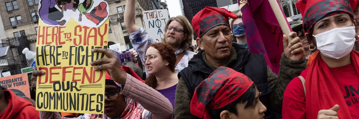 Anti-Trump demonstrators