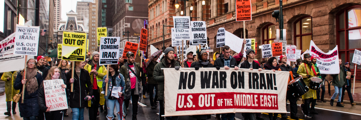 Anti-war activists march in Philadelphia