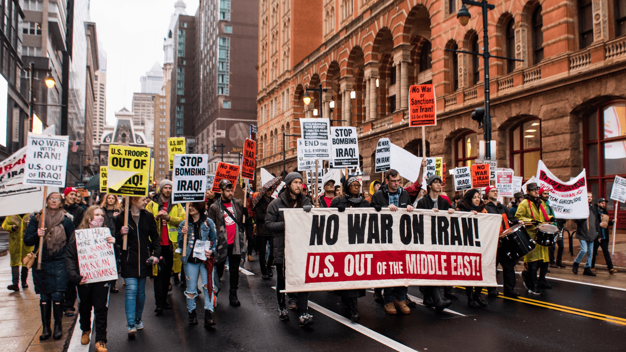 Anti-war activists march in Philadelphia