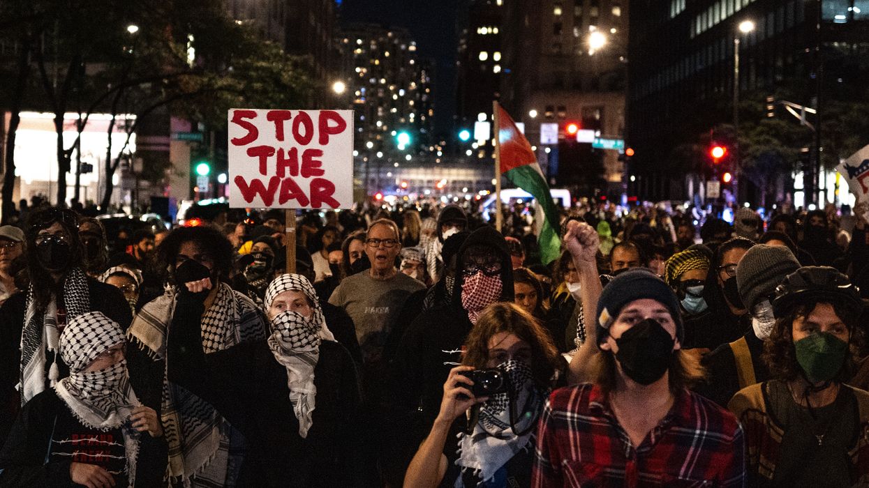 Anti-war protest in Chicago in 2024.