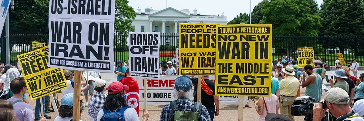 Anti-War Protestors Outside White House