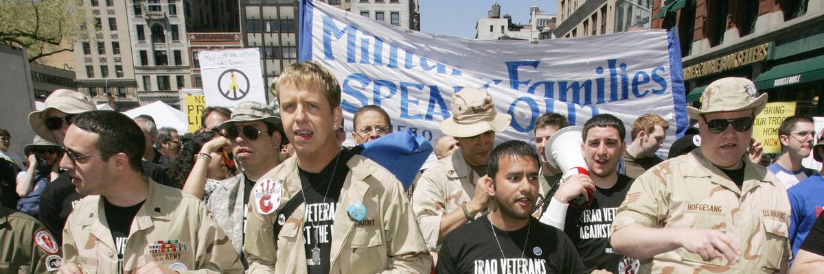 Anti-war veterans march against the war in Iraq in 2006.