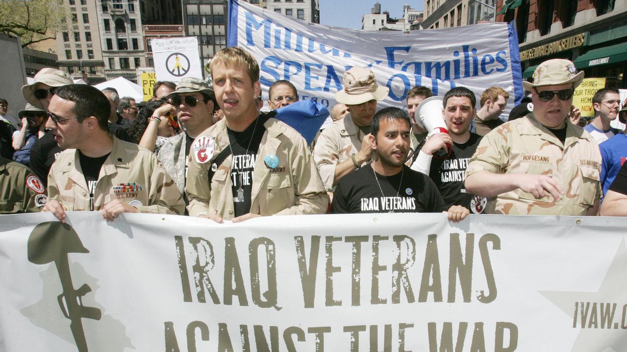 Anti-war veterans march against the war in Iraq in 2006.