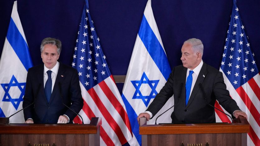 Antony Blinken and Benjamin Netanyahu