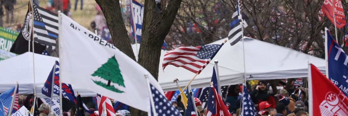 Appeal to Heaven flag shown at January 6, 2021 insurrection.