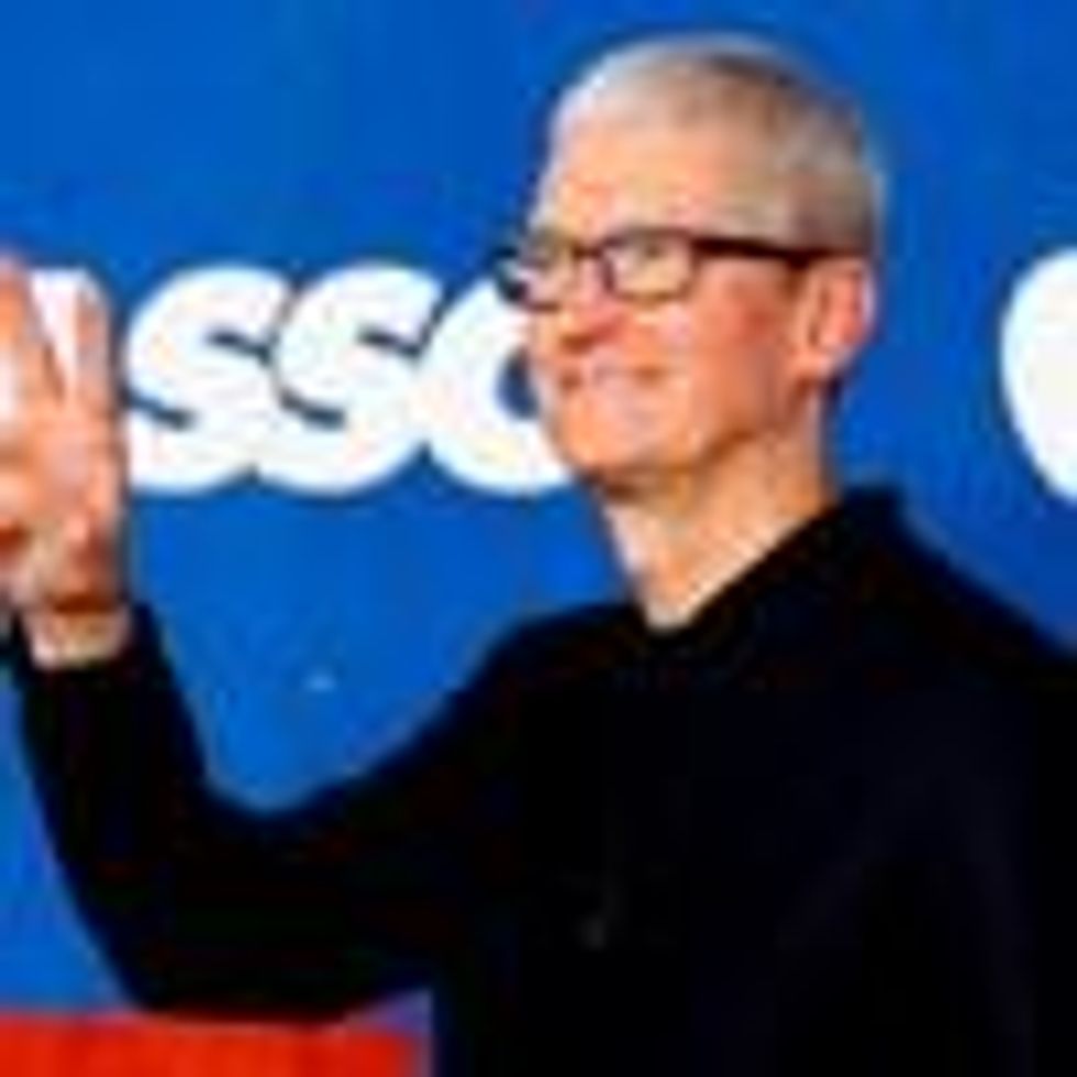 Apple CEO Tim Cook attends an event