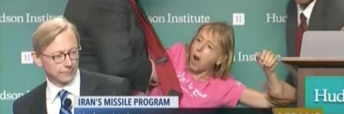 'How Did the War With Iraq Turn Out?' CodePink's Medea Benjamin Interrupts Trump Official's Warmongering Iran Speech