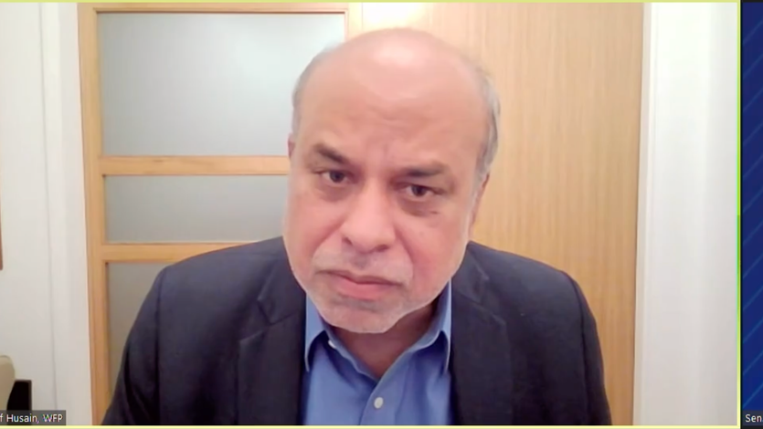 Arif Husain and Bernie Sanders