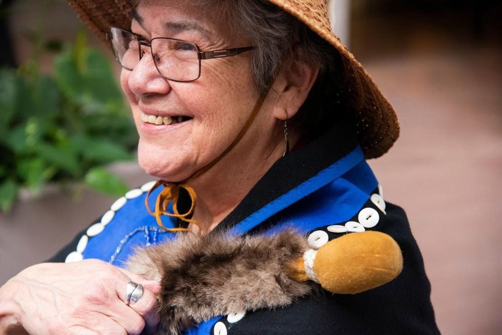 As part of WECAN International's Women for Forests program, Kashudoha Wanda Culp travelled to Washington D.C. to advocate for the protection of her homelands in the Tongass rainforest. (Photo: Melissa Lyttle)