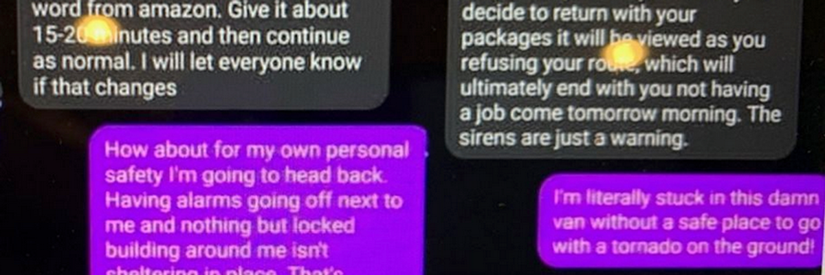 As Tornadoes Touched Down, Amazon Threatened to Fire Driver If Packages Not Delivered