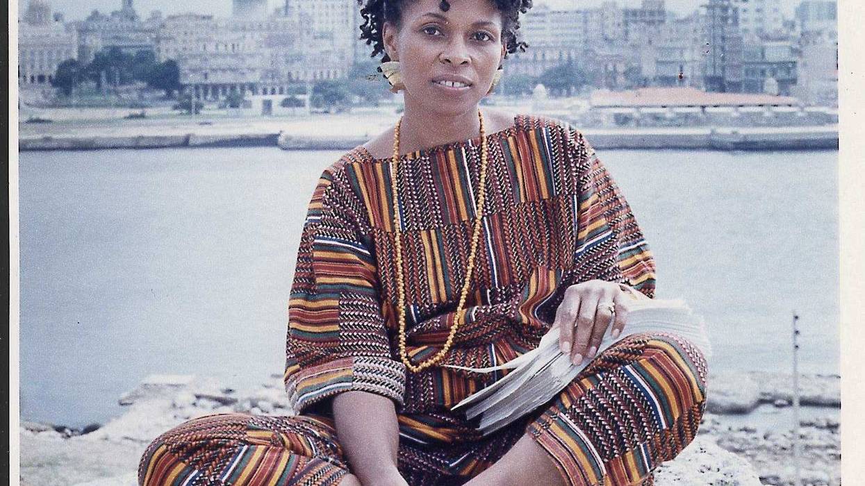 Assata Shakur with Havana in background.