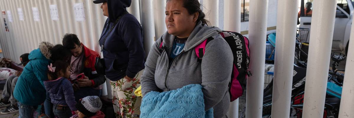 Asylum seekers wait in Tijuana