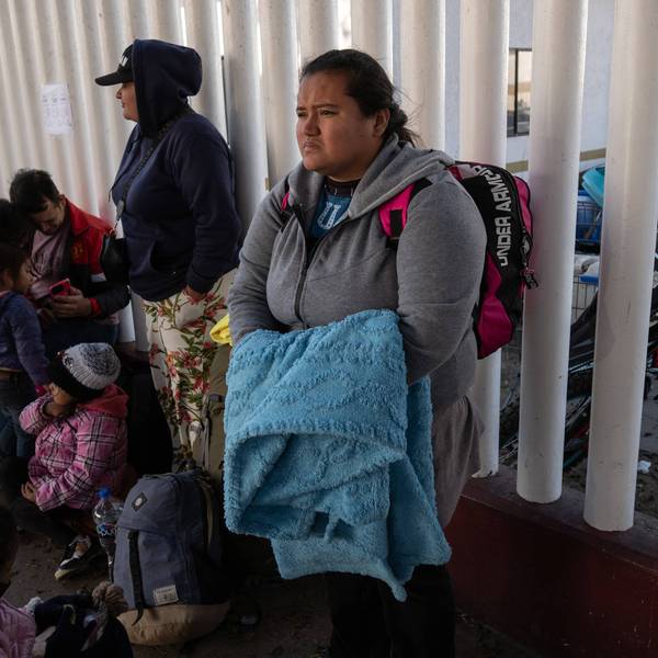 Asylum seekers wait in Tijuana