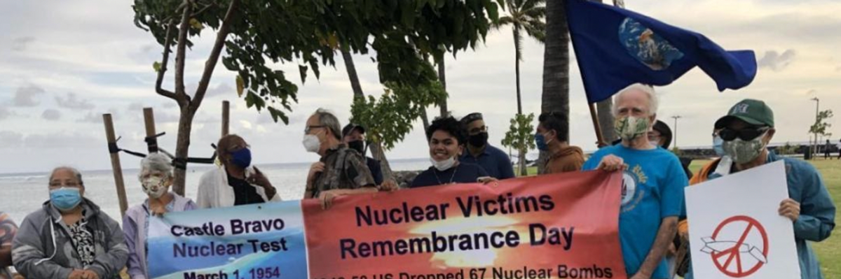 Marshall Islanders Remember "Castle Bravo" Nuclear Bomb with Honolulu Veterans and Supporters