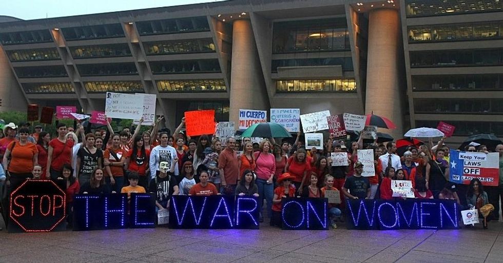 At the National Day of Action to Defend Women's Rights rally, held in July, 2013 at Dallas City Hall. (Photo: Steve Rainwater/flickr/cc)
