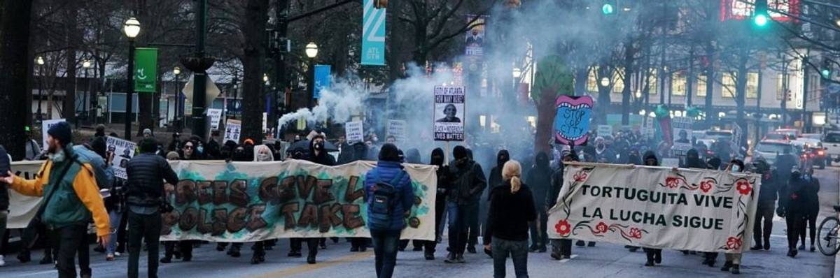 Atlanta climate protest.