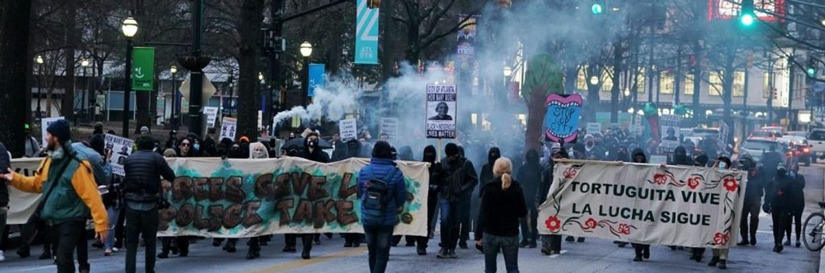 Atlanta climate protest.