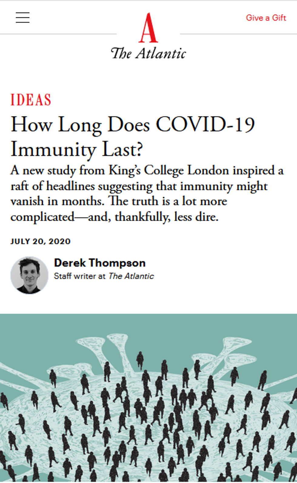 Atlantic: How Long Does Covid-19 Immunity Last?