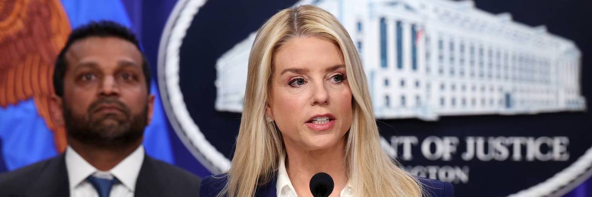 Attorney General Bondi, FBI Director Patel, And U.S. Attorney Pirro Make Announcement At The Justice Department