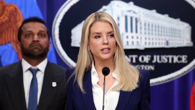 Attorney General Bondi, FBI Director Patel, And U.S. Attorney Pirro Make Announcement At The Justice Department