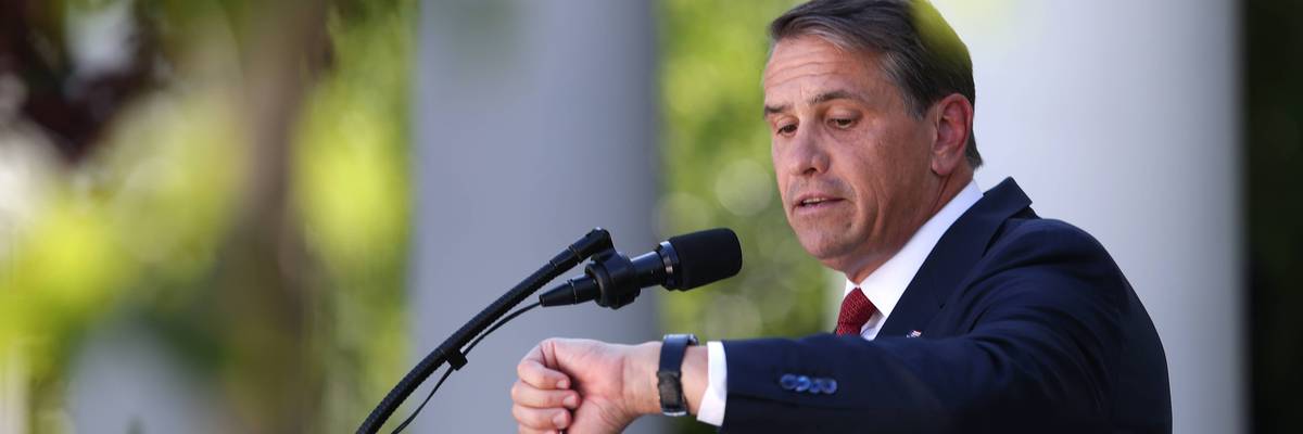 Attorney General Todd Blanche Holds White House Media Briefing In The Rose Garden