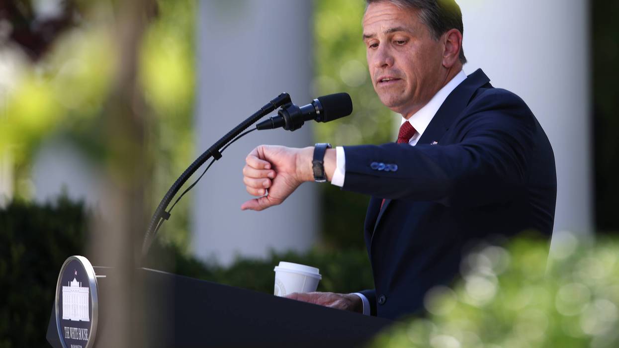 Attorney General Todd Blanche Holds White House Media Briefing In The Rose Garden