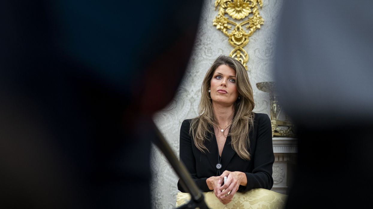 Attorney Lindsey Halligan in the Oval Office of the White House