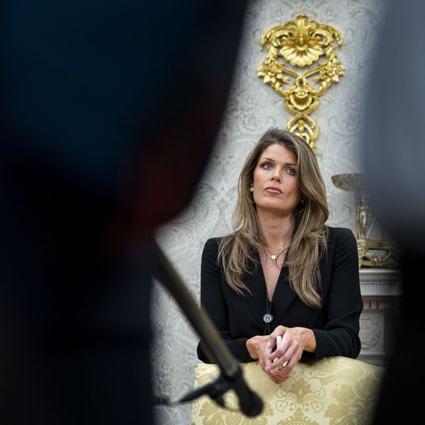 Attorney Lindsey Halligan in the Oval Office of the White House