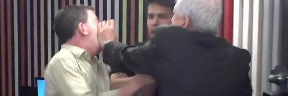 Glenn Greenwald Assaulted by Pro-Bolsonaro Journalist During Live Broadcast