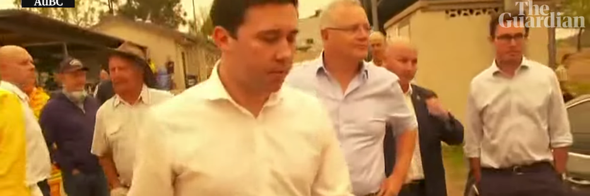 Australian Prime Minister Scott Morrison Heckled for Insufficient Response to Bushfires by Residents of Devastated Community