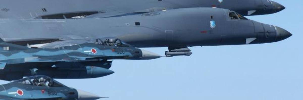 With Bomber Flyover, Trump Denounced for 'Trying to Provoke War' With North Korea