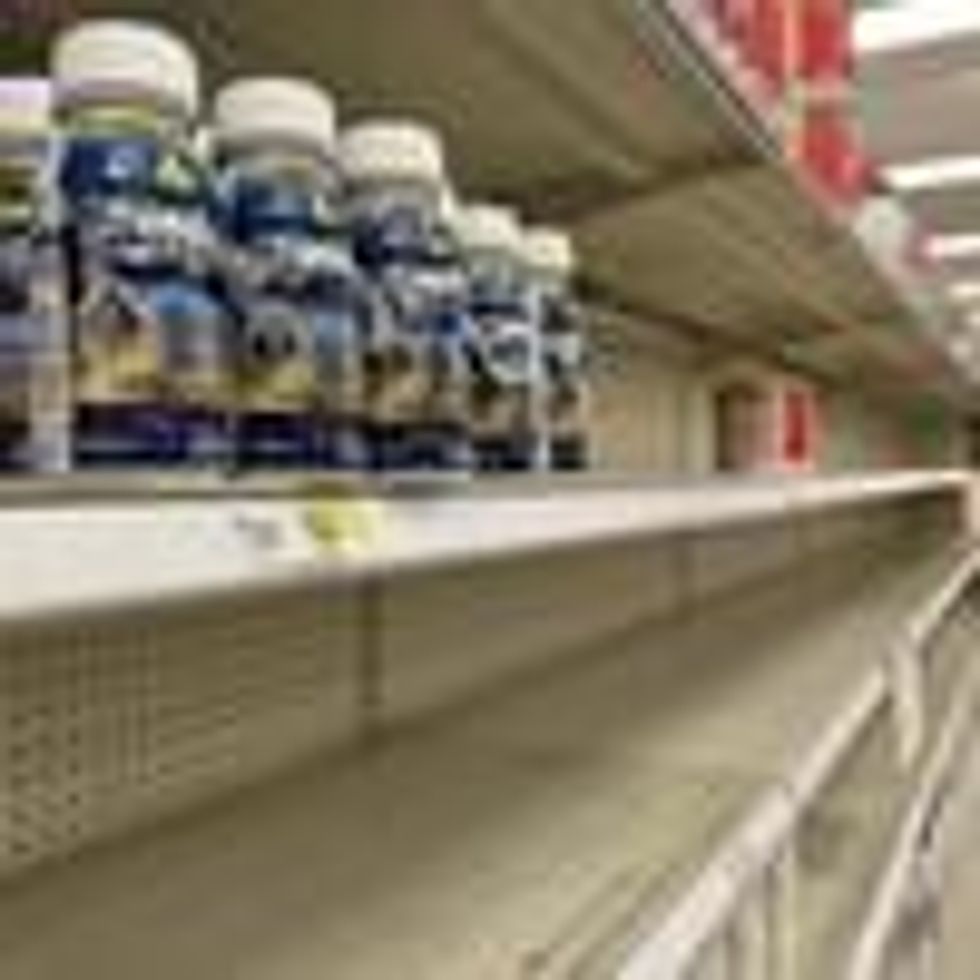 Baby formula is seen on Target shelves