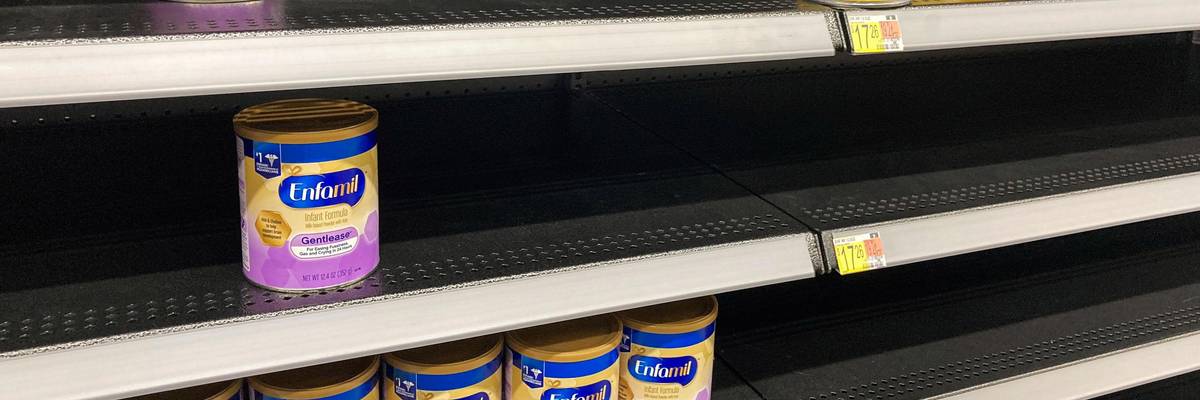 baby formula shelves