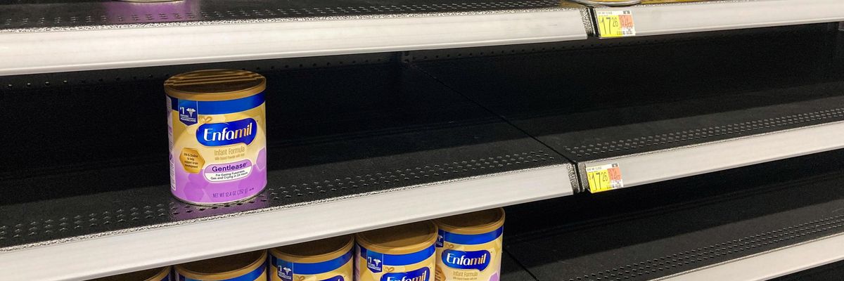 baby formula shelves
