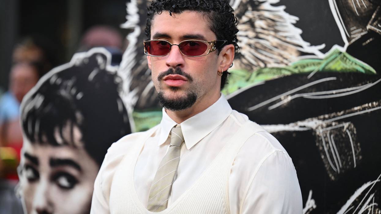 Bad Bunny at a premiere.