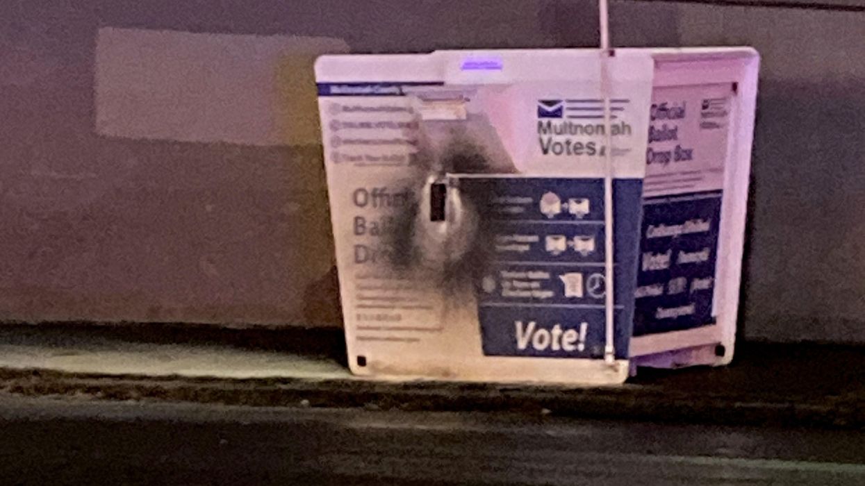ballot box after fire