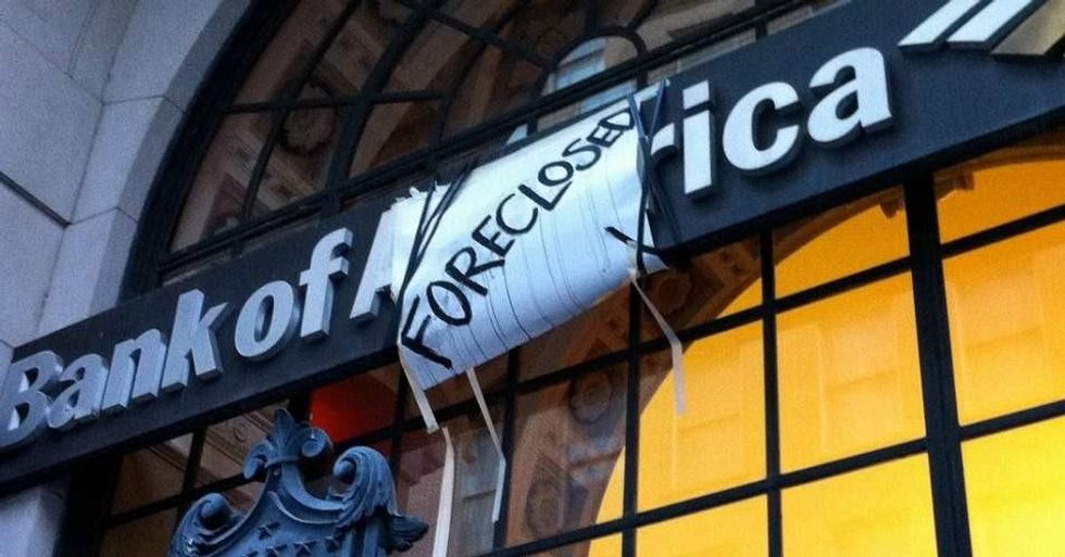 Bank of America's anti-consumer practices have been the subject of numerous protests in recent years. Thousands demonstrated against the bank's foreclosures in 2011. (Photo: scad_lo/Flickr/cc)