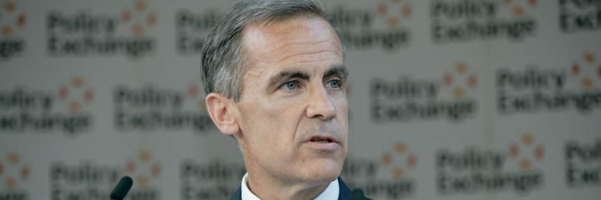 Bank of England Head Warns of 'Potentially Huge' Risks From 'Literally Unburnable' Fossil Fuel Assets