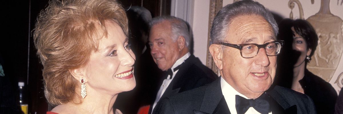 Barbara Walters and Henry Kissinger