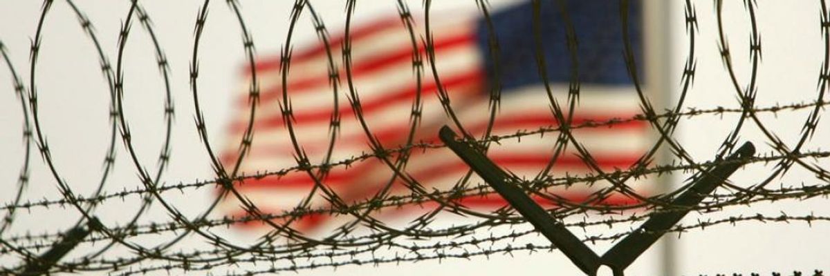 Barbed wire surrounding the Guantanamo Bay detention center