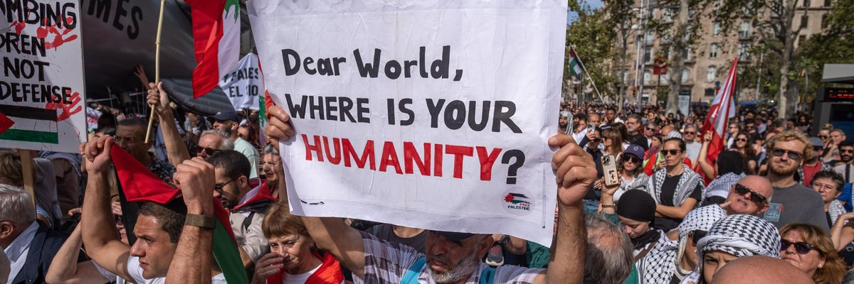 Barcelona protest against Gaza war