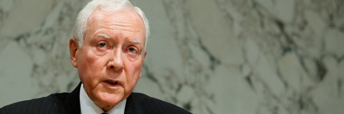 Orrin Hatch's "Bullcrap" on Taxes Is Exactly That