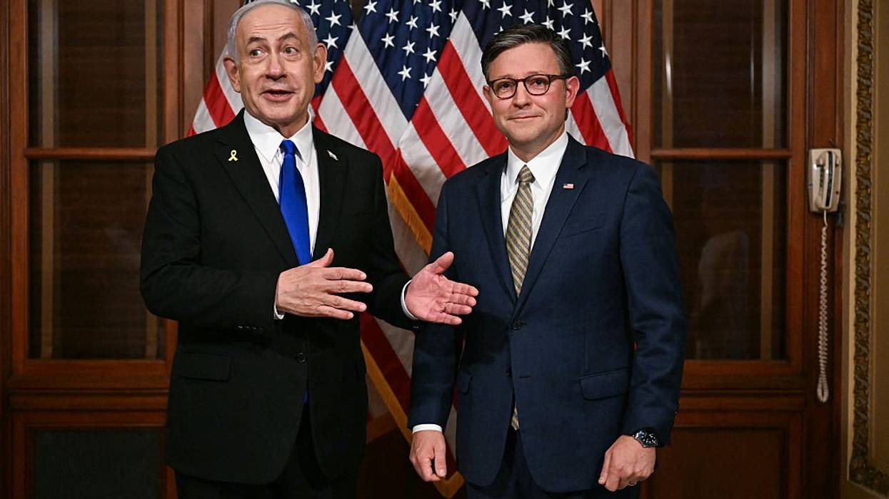 Benjamin Netanyahu and Mike Johnson