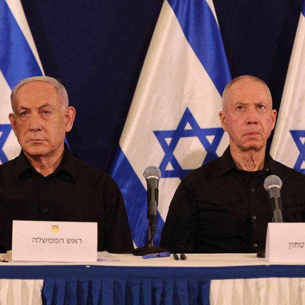 Benjamin Netanyahu and Yoav Gallant are seated next to each other